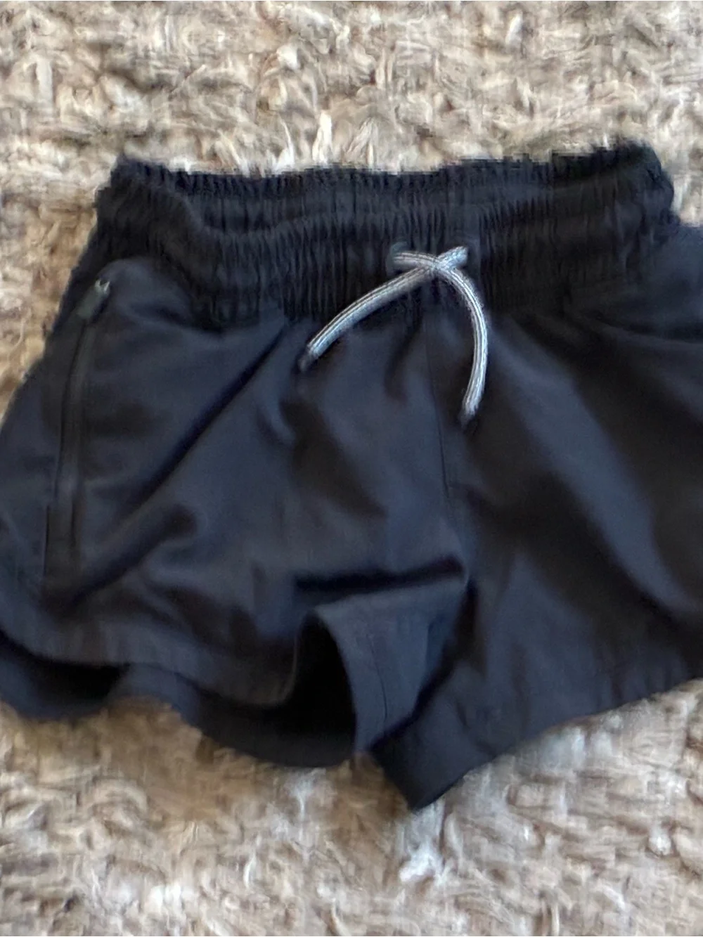 Athleta Black Elastic Waist Athletic Shorts